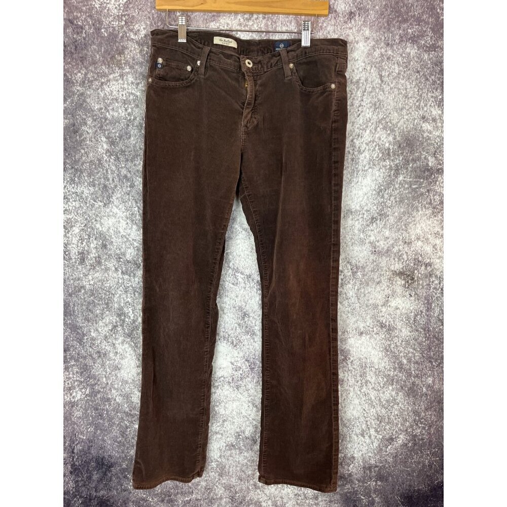 ADRIANO GOLDSCHMIED CORDUROY Pants 32R COFFEE BEAN THE BALLAD SLIM BOOT Mod Boho - Picture 3 of 15